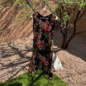 Tommy Hilfiger Black Flowered Sleeveless Dress